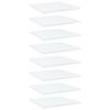 vidaXL riiuliplaadid 8 tk, valge, 40x40x1,5 cm, puitlaastplaat