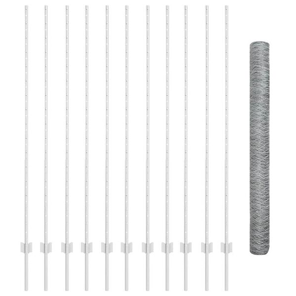 vidaXL Aed koos postiga H&otilde;bedane 1,6 x 25 m Teras