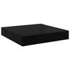 vidaXL seinariiulid, 2 tk, kõrgläikega must, 23 x 23,5 x 3,8 cm MDF