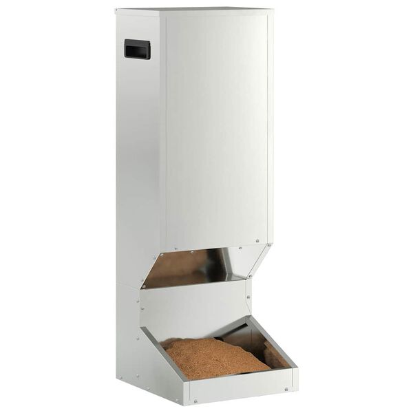 vidaXL Jõhvikate söötja Hõbedane 28 x 30 x 80 cm Tsinkteras