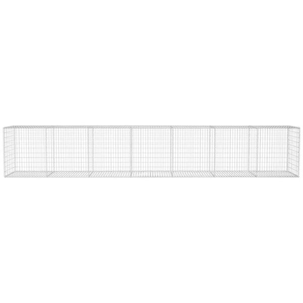 vidaXL gabioonsein kattega, tsingitud teras, 600 x 50 x 100 cm