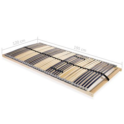 vidaXL lippidega voodi aluspõhi, 42 liistu, 7 piirkonda, 120 x 200 cm
