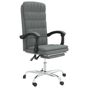 vidaXL reguleeritav kontoritool, tumehall, kangas
