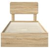vidaXL Laos voodi peaga sahtliga Sonoma tamm 75 x 190 cm Tehispuit