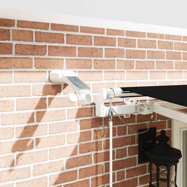 vidaXL K&auml;igukohandatav varikatus Must 400 &times; 300 cm Pol&uuml;ester ja metall