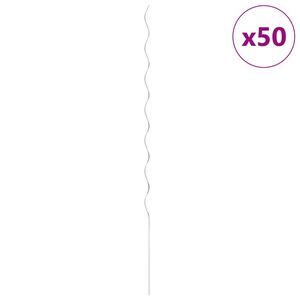 vidaXL spiraalsed taimetoed 50 tk, tsingitud teras, 170 cm