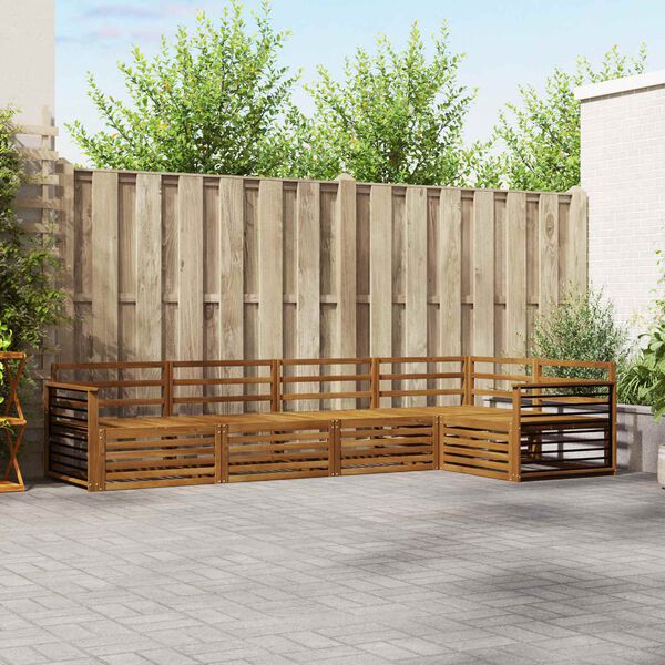 vidaXL V&auml;li diivanikomplekt 5 pcs Neutraalne Tugev akatsiapuu