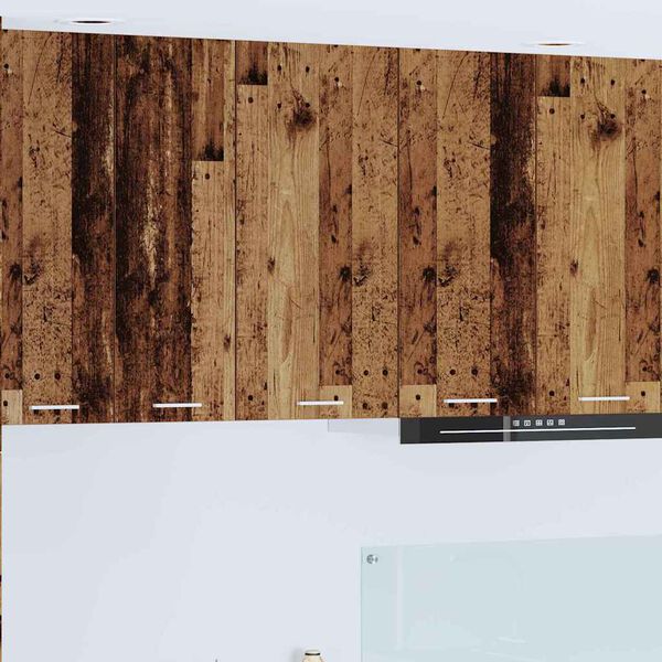 vidaXL Seinakapp uksega Vana puu ja valge 40 x 31 x 80 cm Tehispuit