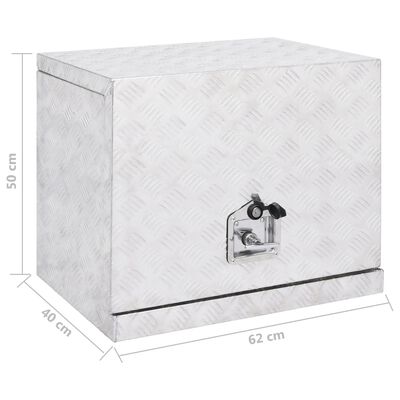 vidaXL alumiiniumist kast 62 x 40 x 50 cm, hõbedane