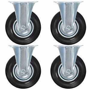 vidaXL fikseeritud rattad 4 tk, 125 mm