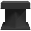 vidaXL kohvilaud LEDiga, must, 50x50x45 cm, tehispuit