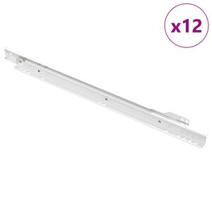 vidaXL Sahtli liug 12 pcs Valge 400 mm Teras