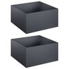 vidaXL Aia istutuspot 2 tk Antratsiit 40 x 40 x 30 cm
