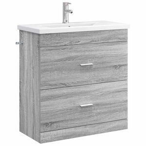 vidaXL Vannitoa m&ouml;&ouml;bleset Hall Sonoma 81 x 40 x 84,5 cm Tehispuit