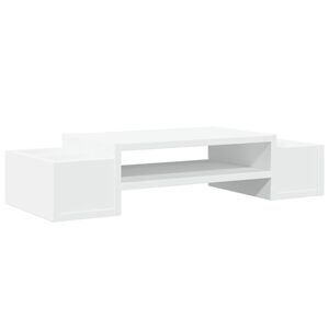 vidaXL hoiuruumiga monitorialus, valge, 70 x 27 x 15 cm, tehispuit