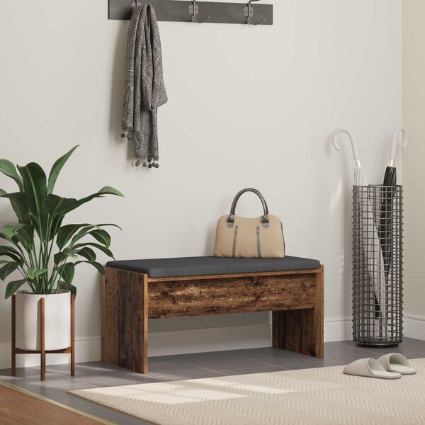 vidaXL Hallipink padjaga Vana puit 83 x 38 x 40 cm