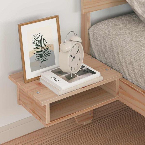 vidaXL Voodi raam peaga Pruun 75 x 190 cm Tahke mänd