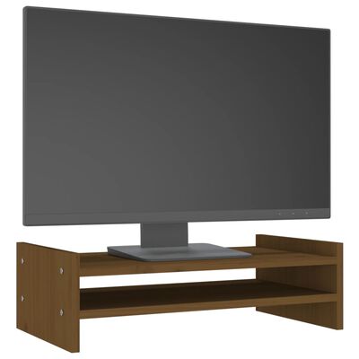 vidaXL monitorialus, meepruun, 50 x 27 x 15 cm, männipuit