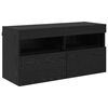vidaXL TV Seina Kapp 80 x 30 x 40 cm Must tamm Tehispuit