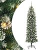 vidaXL Kunstlik &otilde;huke j&otilde;ulukuusk koos alusega Roheline ja Valge 240 cm