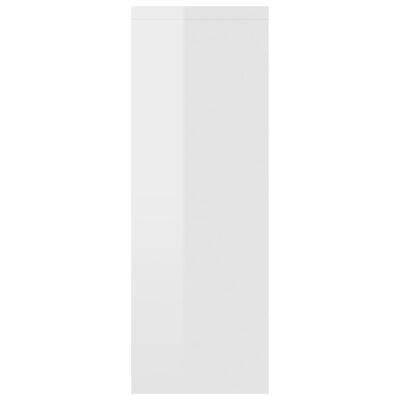vidaXL seinariiul, kõrgläikega valge, 45,1x16x45,1 cm, puitlaastplaat