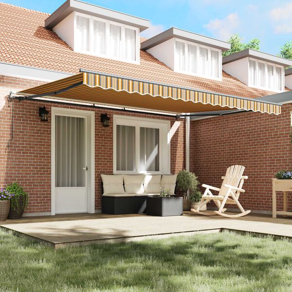 vidaXL K&auml;igukohandatav varikatus Mitmev&auml;rviline 450 &times; 300 cm