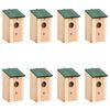 vidaXL lindude pesakastid, 8 tk, puit 12 x 12 x 22 cm