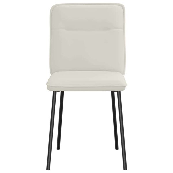 vidaXL söögitoolid 2 tk, kreemjas, samet