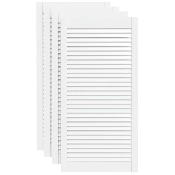 vidaXL kapiuksed, v&otilde;rega disain 4 tk valge 99,3x49,4 cm m&auml;nnipuit