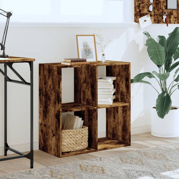 vidaXL raamaturiiul, suitsutatud tamm, 68,5x32x68,5 cm, tehispuit