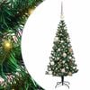 vidaXL Tehis pre-lit j&otilde;ulupuu Roheline 120 cm PVC ja metall
