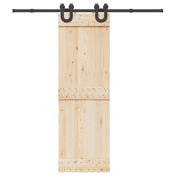 vidaXL liugukse tarvikute komplekt 200 cm terasest, must