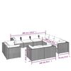 vidaXL 11-osaline aiamööblikomplekt patjadega, hall, polürotang