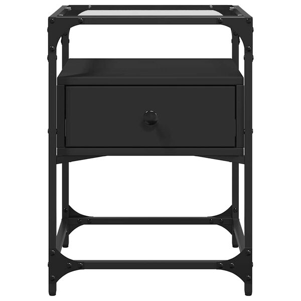 vidaXL öökapid 2 tk, must, 40 x 40 x 55 cm, tehispuit