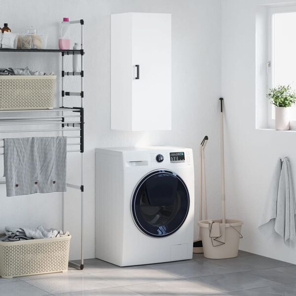 vidaXL seinakapp, valge, 34,5 x 34 x 90 cm