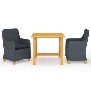 vidaXL 3-osaline aiam&ouml;&ouml;bli komplekt, tumehall