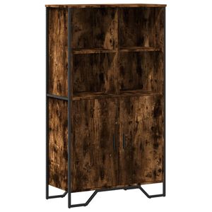 vidaXL k&otilde;rge kapp suitsutatud tamm, 79,5x35,5x137,5 cm, tehispuit