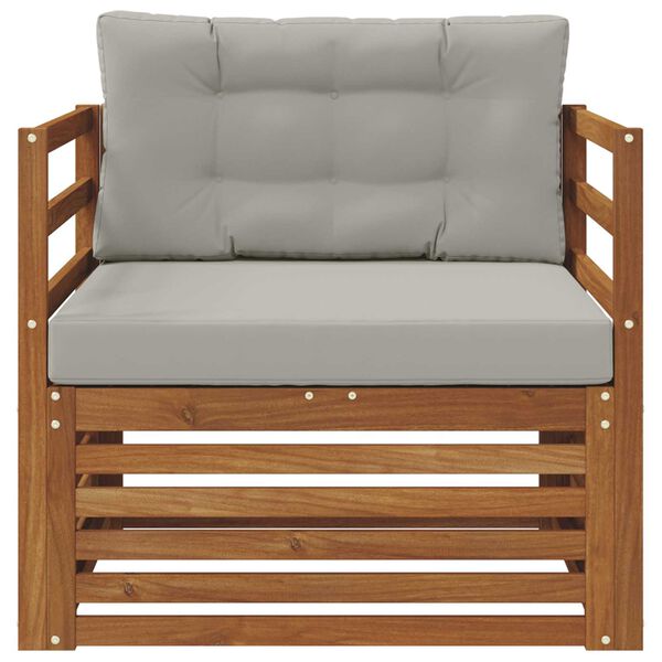 vidaXL V&auml;li diivanikomplekt Tugev akaatsiapuit ja pol&uuml;ester Neutraalne