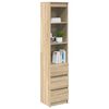 vidaXL Highboard Sonoma tamm 37,5x35x180 cm Engineered Wood