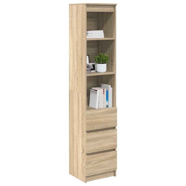 vidaXL Highboard Sonoma tamm 37,5x35x180 cm Engineered Wood