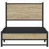 vidaXL metallist voodiraam ilma madratsita Sonoma tamm 90x200 cm