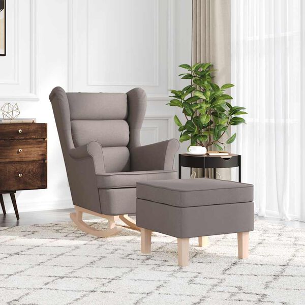 vidaXL kiiktool jalatoega, pruunikashall, kangas