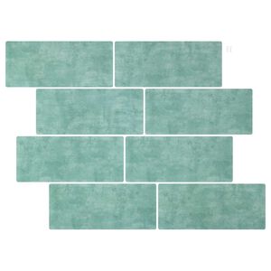 vidaXL Subway plaat 10 tk Hall roheline 29 x 21 cm Pol&uuml;uretaan ja PET