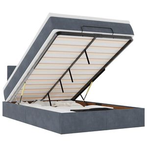 vidaXL ottomani voodi madratsiga, tumehall, 120x200 cm, samet