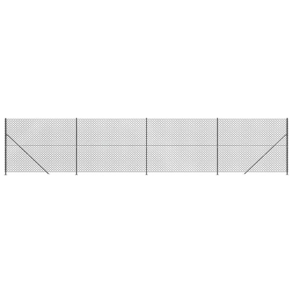 vidaXL võrkaed äärikuga, antratsiithall, 1,6 x 10 m