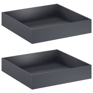 vidaXL Aia istutuspot 2 tk Antratsiit 80 x 80 x 20 cm