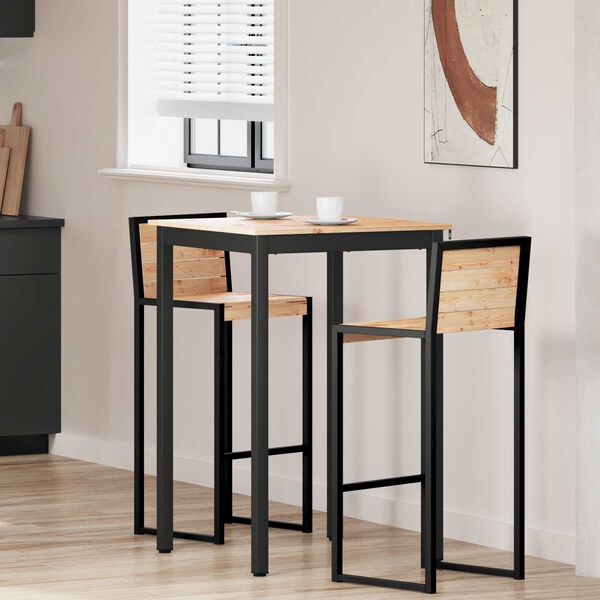 vidaXL Baarilaud Neutraalne 110 x 55 x 105 cm Tahke m&auml;nd