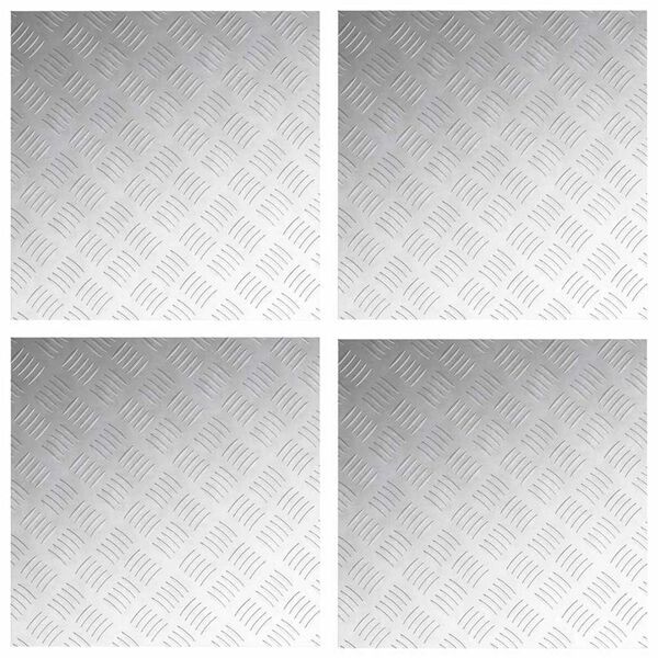 vidaXL Astme katte Kandiline 4 pcs H&otilde;bedane 50 x 50 cm Alumiinium