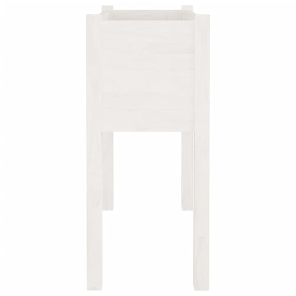 vidaXL aia taimekast, valge, 70x31x70 cm, toekas m&auml;nnipuit