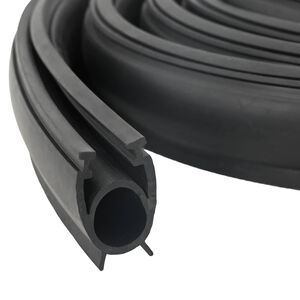 vidaXL Garaaži Ukse Tihend Must 41 x 33 mm 2,5 m PVC